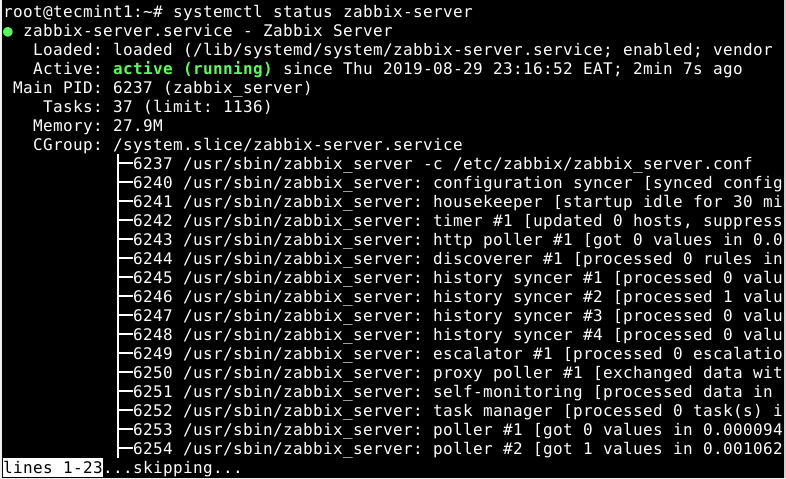 Check Zabbix Status