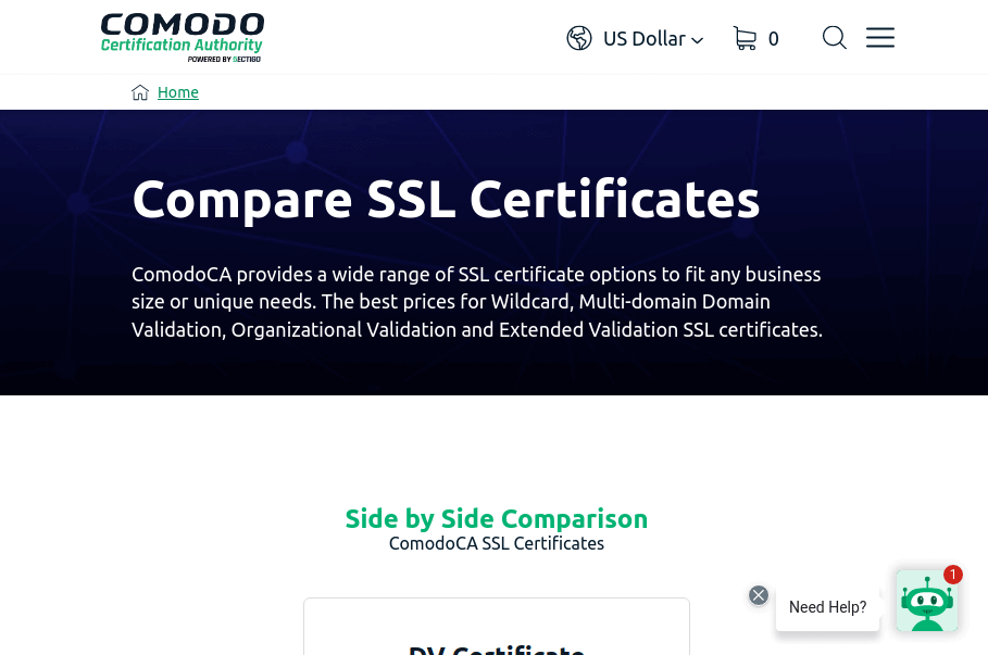 Comodo SSL Certificate