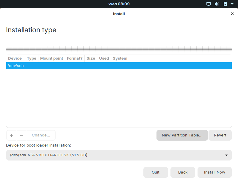 Create New Partition for Zorin