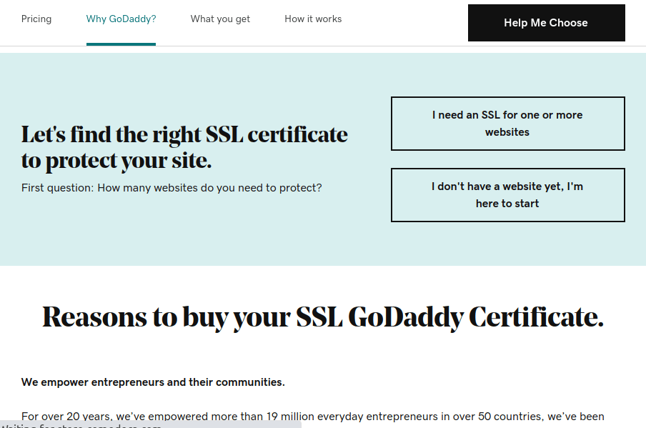 Godaddy SSL Certificate