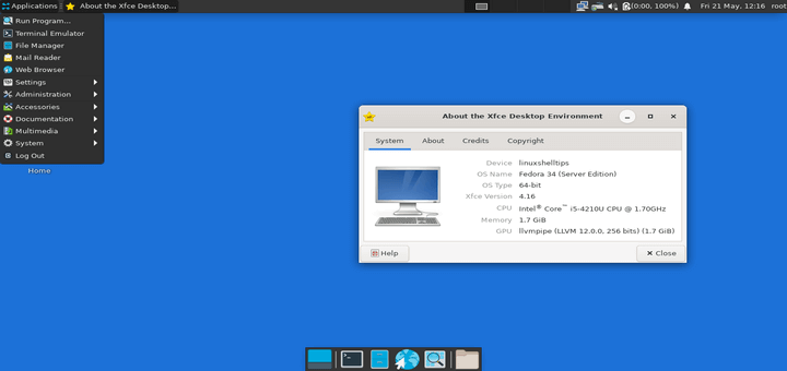Install XFCE Desktop in Ubuntu and Fedora