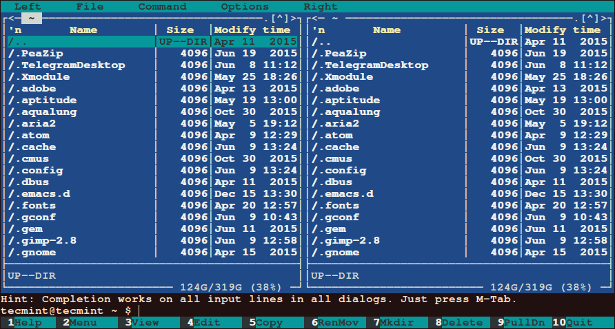 Midnight Commander - Commandline File Manager