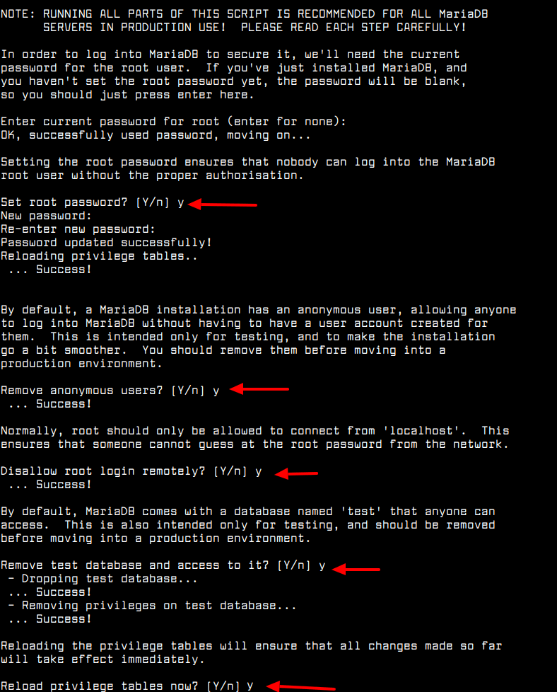 Secure MariaDB in Debian 10