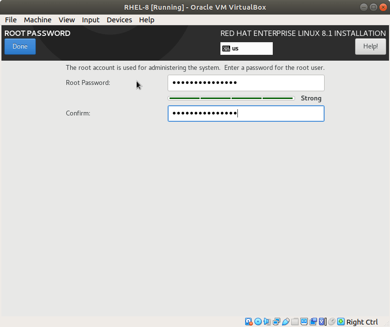 Set Root Password for RHEL 8