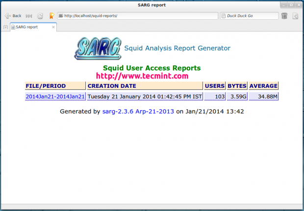 Squid Log Analyzer