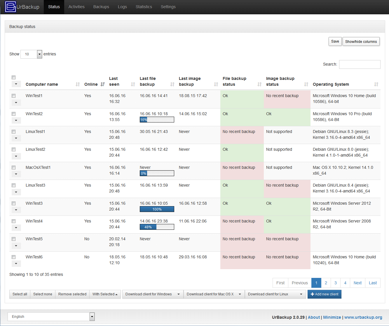 UrBackup Tool for Linux