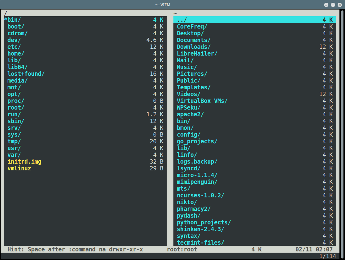 Vifm Commandline File Manager