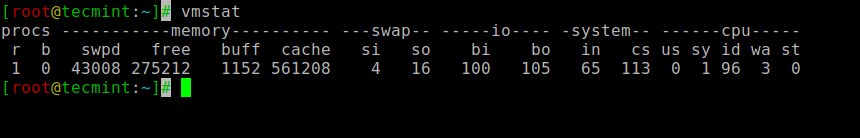 Vmstat System Monitoring Tool